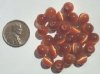 25 8mm Burnt Orange Fiber Optic